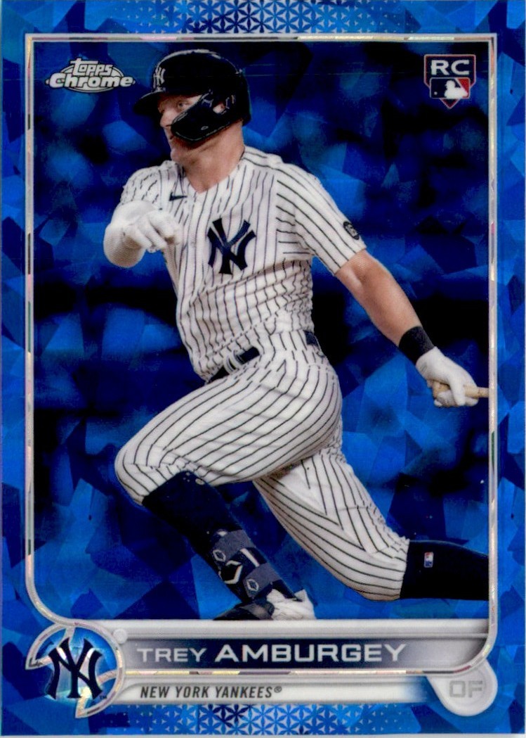 Trey Amburgey 2022 Topps Chrome Sapphire Edition RC #263 New York Yankees