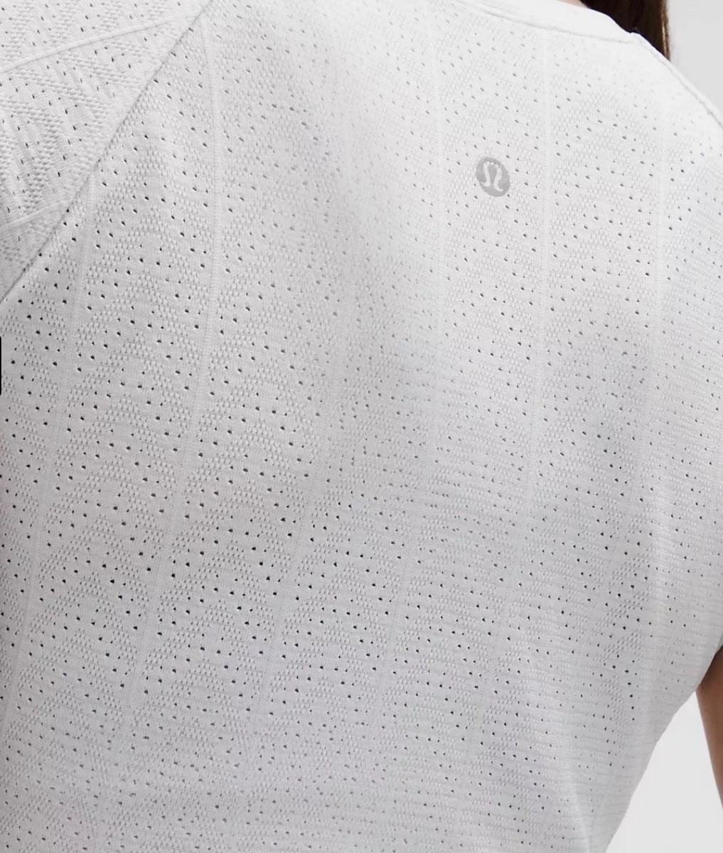 New Lululemon Swiftly Pointelle Cropped Short-Sleeve Shirt Size 8