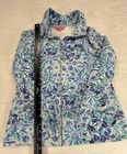 LILLY PULITZER Leona Cremallera Completa Iris Azul Alto Mantenimiento Pequeño