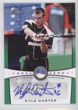 2013 Leaf Power Showcase Auto Green 1/10 Kyle Carter #PSA-KC1 Auto a0s