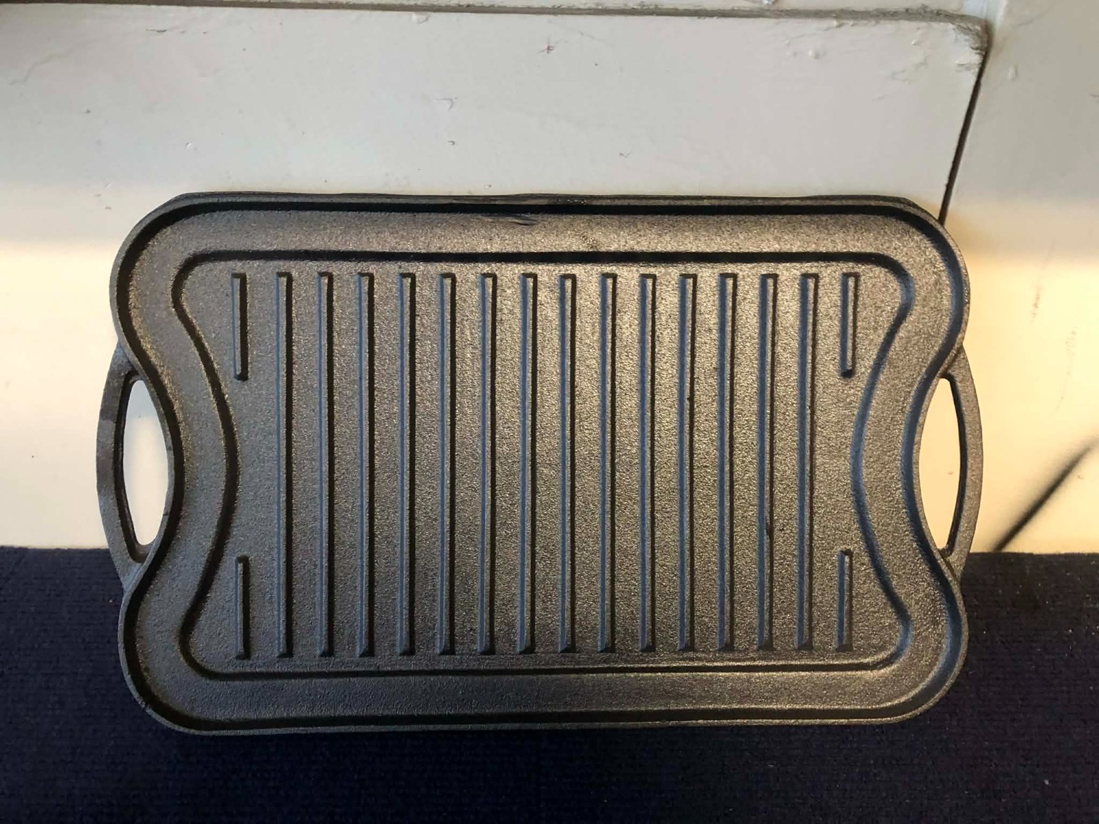 Cast Iron Reversible BBQ Griddle Hot Plate
