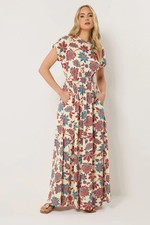 LTS Tall Women's Floral Shirred Waist Maxi Dress
