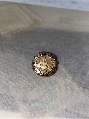 Vintage Gold Filled Niobium (NB) Serra International Pin With Threaded Post