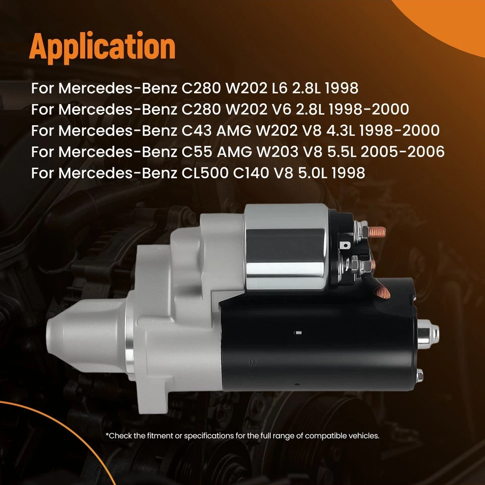 1.7KW Starter Motor for Mercedes-Benz E430 ML430 ML500 1998-2007 17757N - Image 3 of 4