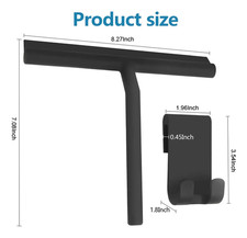 Silicon Shower Squeegee with Hook 9 Inch Window Glass Scraper Black Bathroom UK*