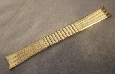 VTG 17 mm Kreisler Stainless Steel Fancy 10k Gold-Filled 60s Flex Watch Band USA