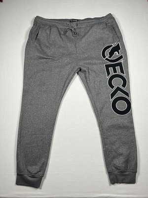 Ecko Unltd Mens Embroidered Logo Fleece Joggers Marled Grey Mens Size 5XL