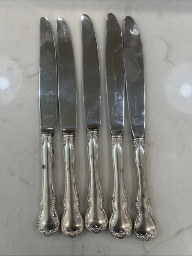 5 Sterling TOWLE French Provincial Hollow Silver Handle Knife Lot- 373 grams