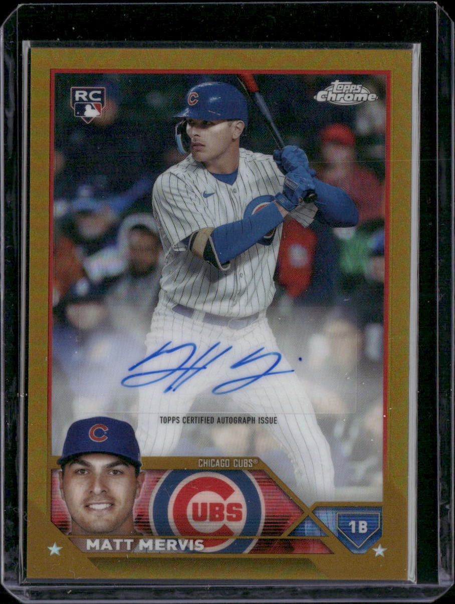 2023 Topps Chrome Update #AC-MMV Matt Mervis Gold Auto #/50