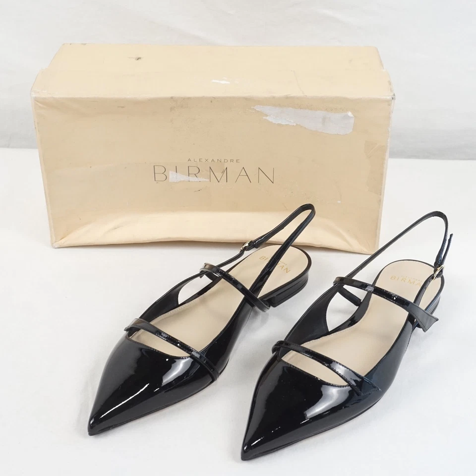 Alexandre Birman Tita Slingback Patent Leather Flats In Black - Women's IT 37
