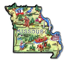 Missouri Artwood State Magnet Souvenir by Classic Magnets