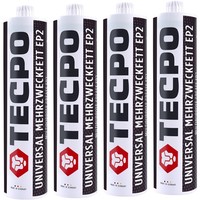 4X Tecpo Universal Mehrzweckfett 500G EP2 Lithium Fett Schmierfett Fettpresse
