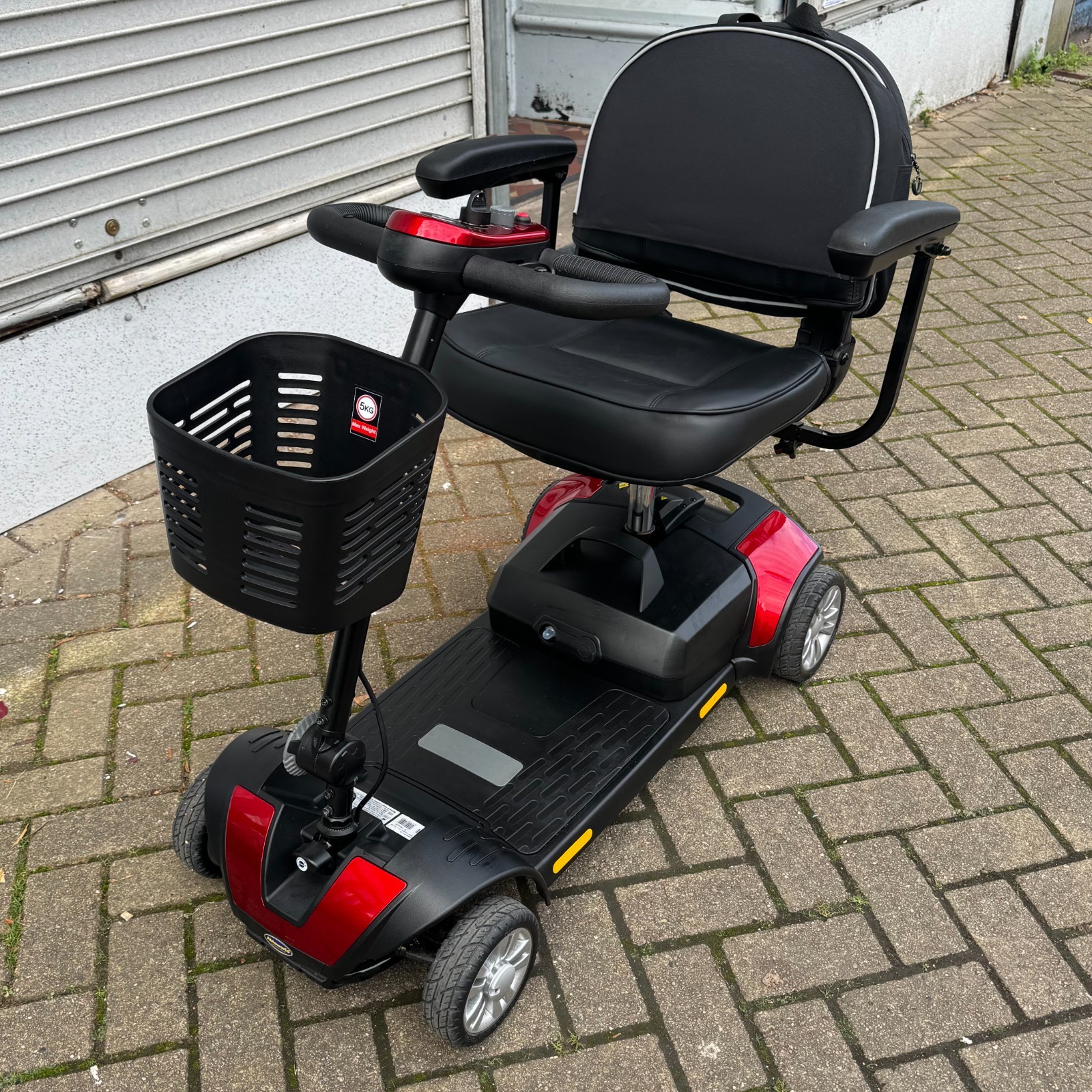 Ableworld Jolly Boot 4mph Travel Mobility Scooter Red with Charger Basket Manual photo 1