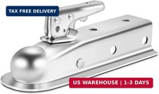 METOWARE Straight Trailer Tongue Coupler for 2" Ball, 2" Channel Width Trailer C