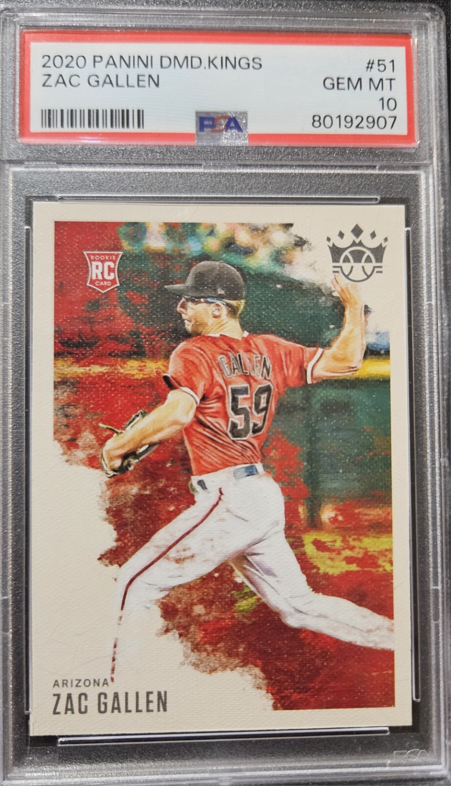 2020 Panini Diamond Kings Zac Gallen #51 PSA 10