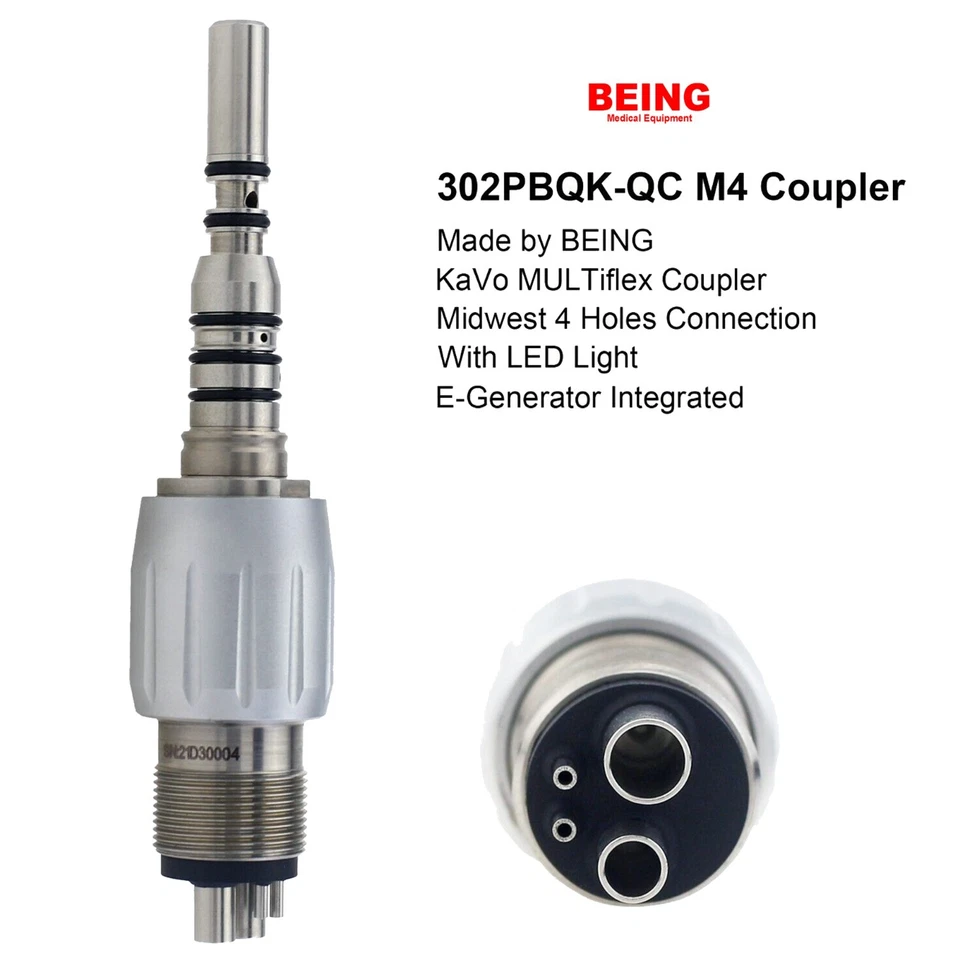 Acoplador para KaVo MULTIflex 4 6 orificios SERING pieza de mano dental acoplamiento fibra óptica Foto 2 de 4