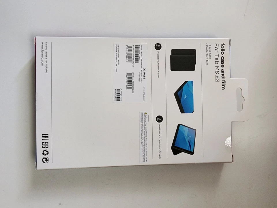 Nueva funda y película tipo folio genuina Lenovo para Tab M8 HD/Tab M8 (Gen 1, 2 y 3) Foto 2 de 4