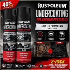 2pc Black Truck Bed Liner Trailer Coating Spray Protection Automotive Paint 15oz
