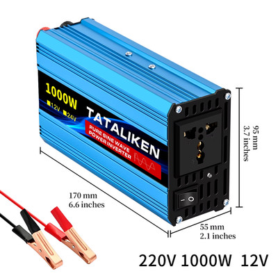 Reiner Sinus Wechselrichter 1000W-4000W DC 12V und 24V auf AC 220V 50Hz Power Inverte