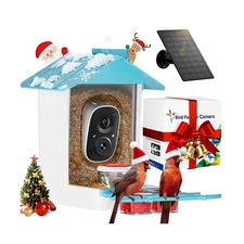 Bird Feeder with Camera 2K HD AI Smart Identify BirdSpecies Solar Panel Outdo...