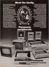 Panasonic Vintage 1983 Print Ad Industrial Peripherals Computers