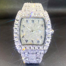 Luxury Square Shiny Rhinestone Watch Classic Business Quartz Watch Fashion Men