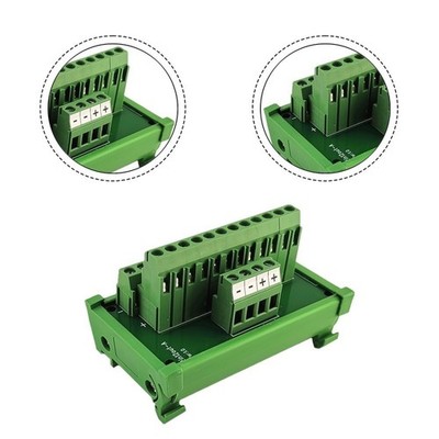 2 Input 12 Output Power Splitter Terminal Block for DIN Rail 35mm Mount