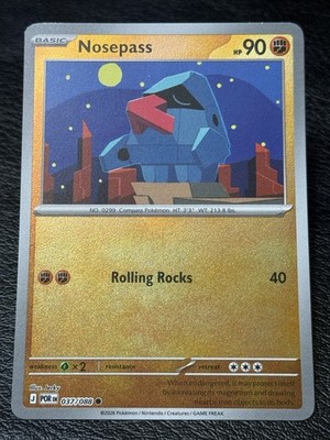 Nosepass 037/088 - Reverse Holo - Pokmon TCG: Perfect Order - English NM |  eBay