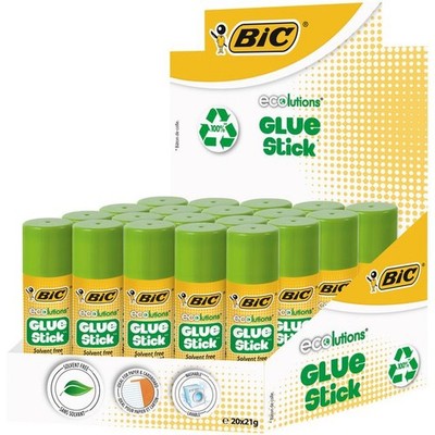 Bic Ecolutions - Klebestift Ecolutions 21gr Box mit 12+8 gratis | 16 Stück