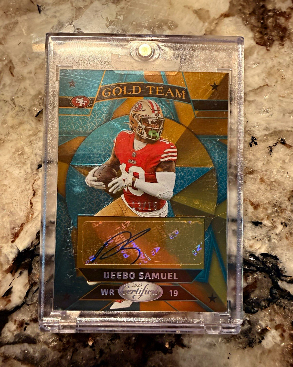 Panini Certified 2023 Deebo Samuel 49ers Gold Team Auto GT-15