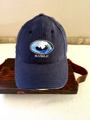 Hawaii Surfware Hawaiian Classics Cap Blue Wave Adjustable Bill Detail Islands - Image 1 of 4
