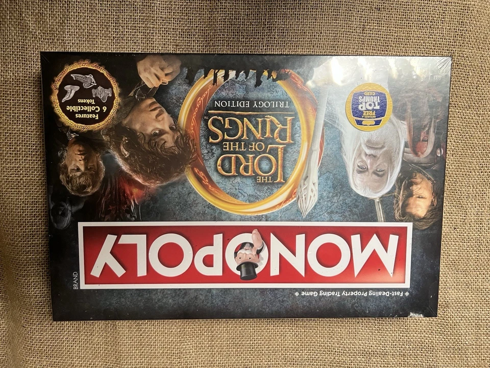 Monopoly The Lord of the Rings Trilogy Family Board Game (NEW BUT DAMAGED) - Image 3 of 4