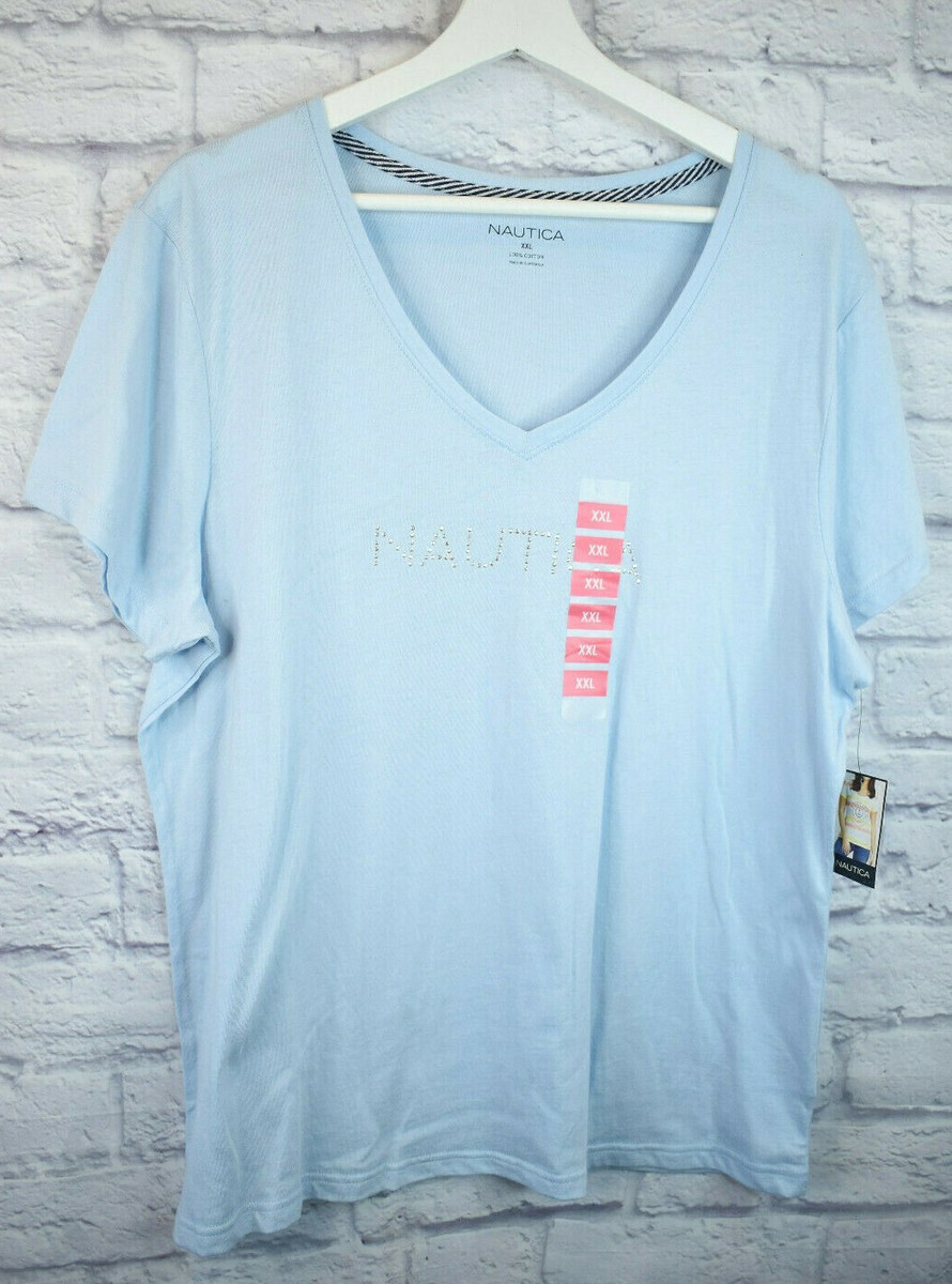 Nautica Graphic Tee Shirt (Blue) Womens XXL NEW