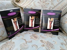 3P GABRIALLA BEIGE GRADUATED COMPRESSION THIGH HIGH OPEN TOE STOCKINGS 25-35mmHg