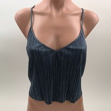 Victoria's Secret Satin Camisole Tank Top Spaghetti Straps Sleepwear Gray L NWT