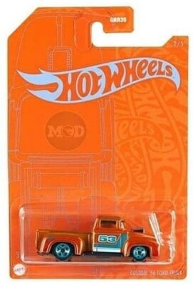 Hot Wheels Custom 1956 Ford Truck Pickup - Serie Orange And Blue 2/5 - Bianco Perla - 5