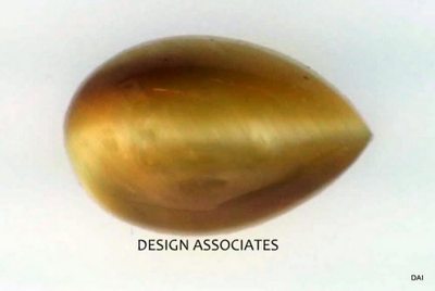 QUARTS CATS EYE HONEY COLOR 13x8 MM PEAR CABOCHON AAA
