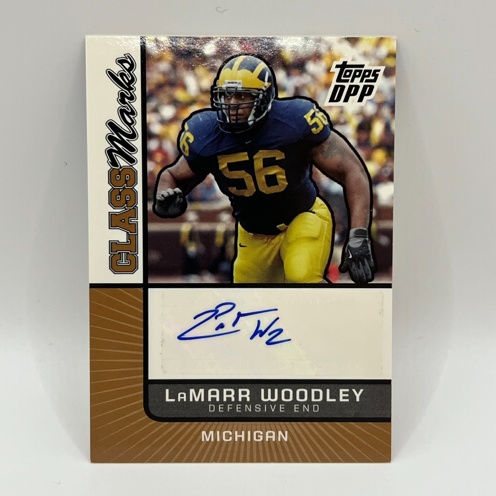LaMarr Woodley Bowman Sterling #LW Autograph