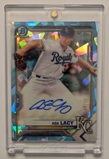 🔥 2021 Bowman Chrome Aqua Sapphire Refractor ASA LACY Auto /99  Royals MINT! 🔥