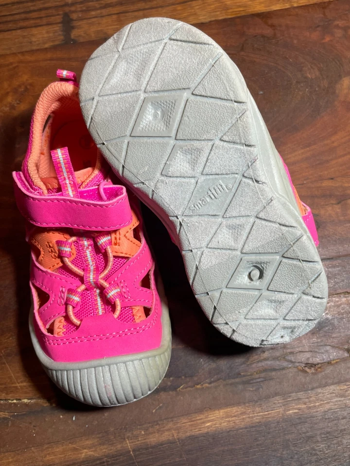 Sandalias Smart Fit para niños ropa deportiva, cordón elástico, cierres de gancho/bucle talla 9 Foto 3 de 4