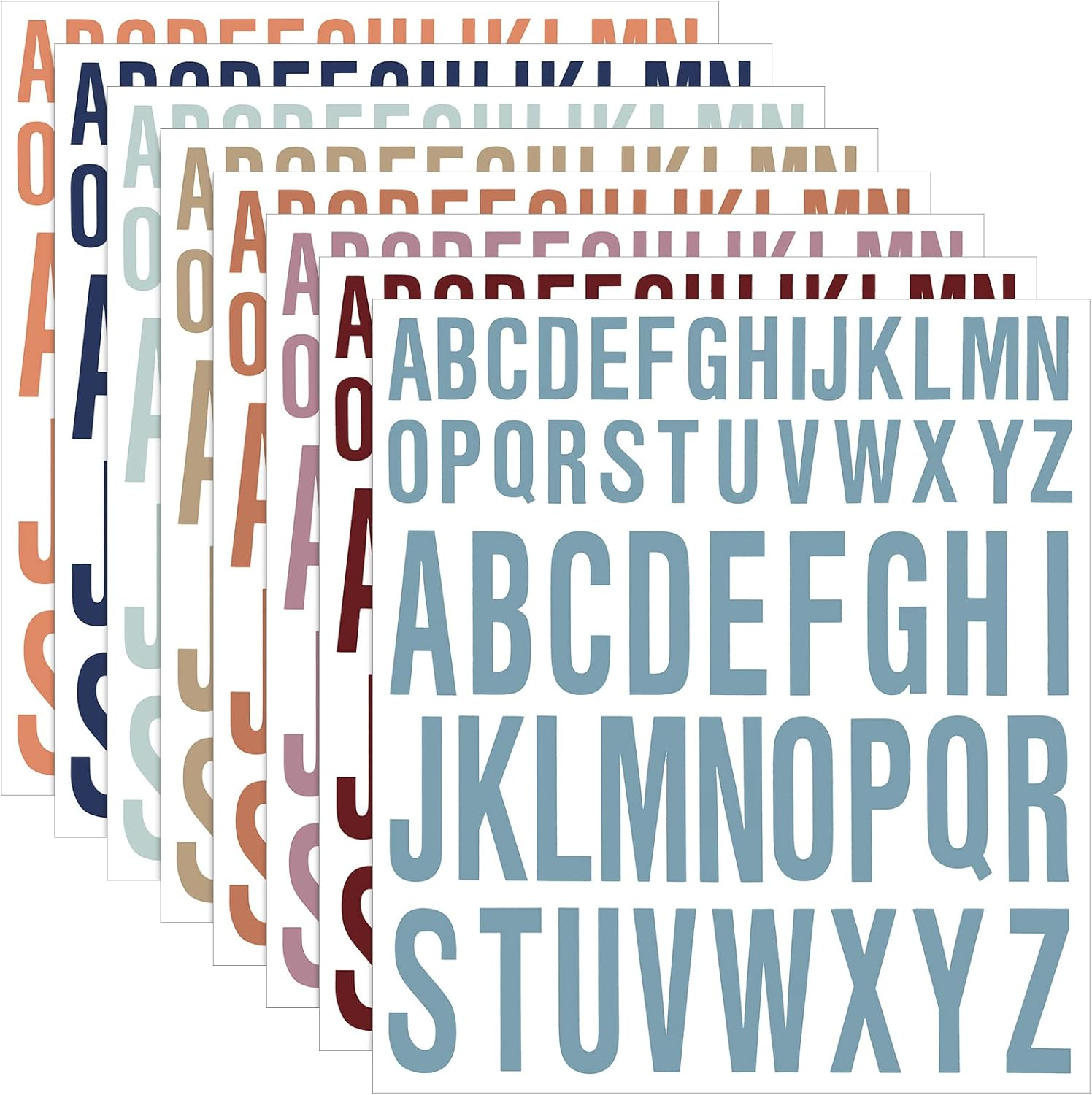 8 Sheet Halloween Letter Stickers Alphabet Sticker Self Adhesive Letters Vinyl L