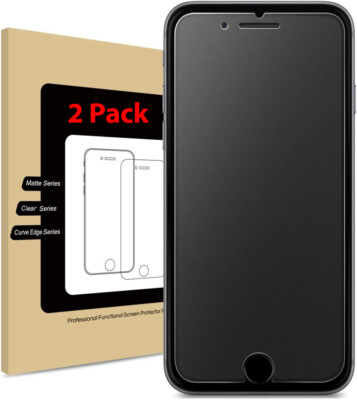 2X Matte Glass Screen Protector For iPhone 15 14 13 12 11 Pro Max Plus X XR 8 7