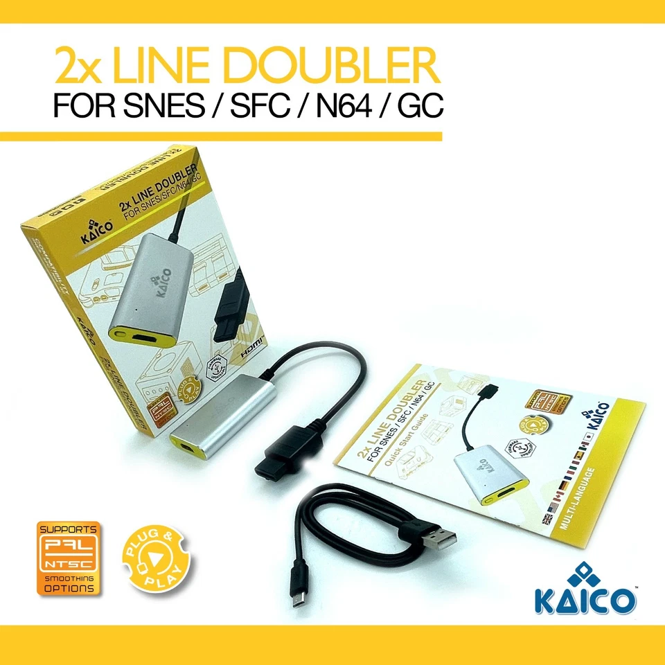 N64 Super Nintendo, Super Famicom Gamecube Analog HDMI Adapter X2 Line Doubler - Image 2 of 4