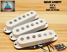 G.M. 62'z Alnico 5 Single Coil Pickup Set (white)