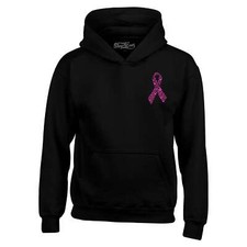 Breast Cancer Awareness Butterfly Ribbon Pocket Hoodie 0 Sweatshirt