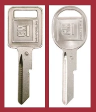 2 NEW GM Logo OEM "C" IGNITION +"D" DOORS/TRUNK Key Blanks Uncut 320652 + 320653