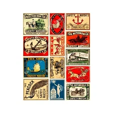 Vintage Label Art & Advertising - Clip Art, Collage, Altered Arts Sticker Sheet