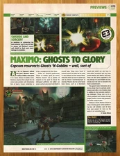 2001 Maximo Ghosts to Glory PS2 PREVIEW Print Ad/Poster Authentic Video Game Art