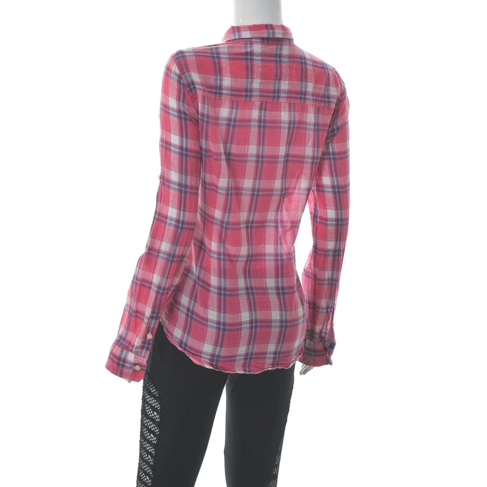 Superdry Women's Famous Authorized Classic Shirt Roll Long Sleeve Plaid Size L - Image 3 of 4
