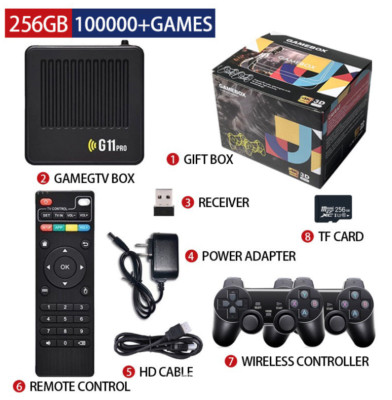 G11 Pro / Retrowave Retro Gaming Box 256GB 4K TV Box Game Console / Konsole NEU 
